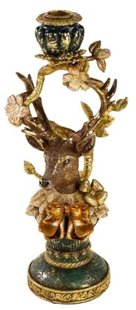 Kerzenhalter Hirsch Erika jun. 30,5 cm, Stabkerzenhalter aus Polyresin