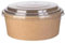 Générique 50 Bols Saladiers en Carton Kraft 2000 ml avec Couvercle RPET – Pots à Salades Étanches pour Plats à Emporter, Soupes et Salades