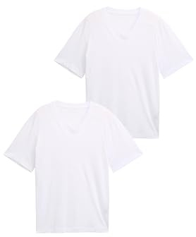 Tom Tailor Herren T-Shirts mit V-Ausschnitt im 2er-Pack