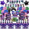 85 Stück Fortnit Geburtstagsdeko, Video Gamer Party Geburtstag Deko Birthday Tableware Supplies Luftballon Partygeschirr Set Tischdecken Teller Servietten Tassen Kuchen Deko Kinder