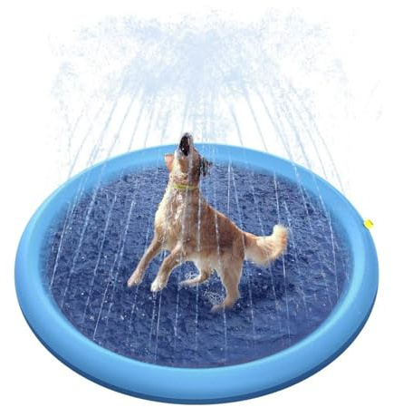 XIAOXIAOYU Tapis Anti-éclaboussures pour pour l'extérieur,Coussin Anti-éclaboussures pour,Tapis Anti-éclaboussures d'eau antidérapant pour Piscine à éclaboussures pour Chien - Tapis de Jeu de