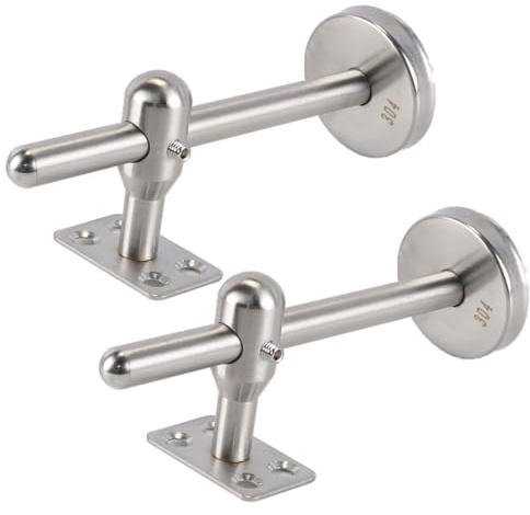 Nicear 2-Pack Adjustable Stainless Steel Handrail Brackets 304 SS Wall Mount Handrail Brackets for Balconies Indoor/Outdoor Use with Screws