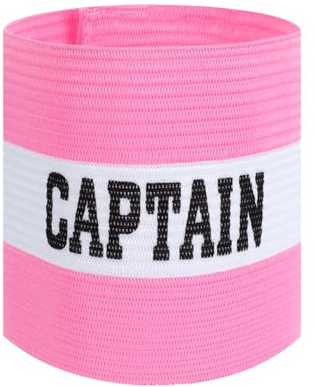 Sorcristy 1 Stück Kapitänsbinde Fussball, Kapitänsband, Elastisch Kapitäns Armbinde Unisex Kapitäns Armband Rosa Sport Spielführer-Armbinde Spielführerbinde für Erwachsene Kinder