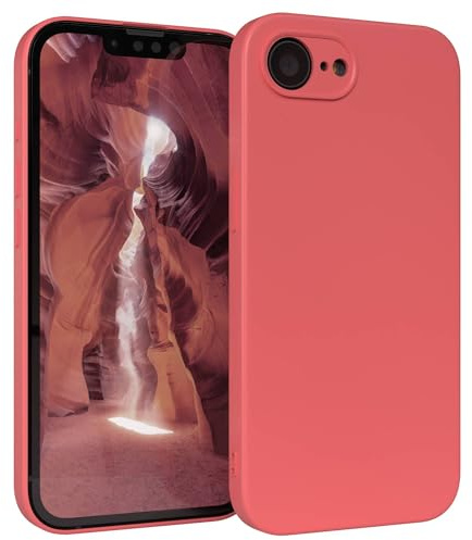 EAZY CASE - Silikonhülle für iPhone 16e Hülle Silikon Case Rot weich stoßfeste Handyhülle Schutzhülle mit Kameraschutz Dünn Premium Schutz Cover TPU Phone Bumper in Pastell Hellrot Matt
