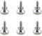 TAODAN Rändelschrauben M4 x 10 mm, Messing, Schulterschrauben, Griffknaufverschlüsse für Elektro/Mechanik/Instrumente und feste Paneele/Möbel, 6 Stück
