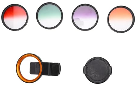 Fabater 52-mm-Telefonkamera-Objektiv-Set, Aufsteckbarer CPL-Telefonkamera-Objektivfilter mit Kappe, Abgestufte Farbfilter für Landschaften, Fotografie und Videos