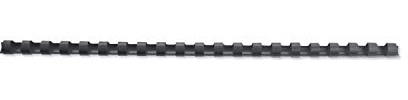 GBC 334684 Kunststoff-Binderücken (21 Ringe, 65 Blatt, A4, 10 mm), 100 Stück schwarz