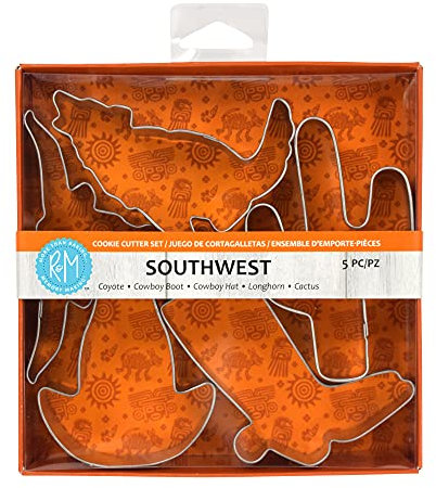 R&M International Southwest Ausstechformen Kaktus Coyote Cowboy Boot Hut Longhorn 5-teiliges Set