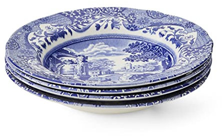 Portmeirion Home & Gifts 1532894Spode Lot de 4 assiettes creuses italiennes Bleu 23 cm