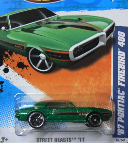 Hot Wheels 2011 67 Pontiac Firebird 400 Green #86/244