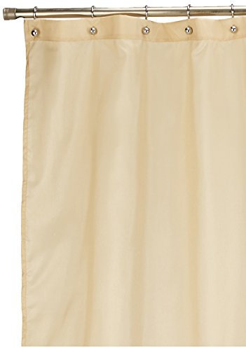 Lush Decor Mia Shower Curtain | Fabric Color Block Striped Neutral Bathroom Decor, 72 x 72 - Wheat, Taupe and Chocolate