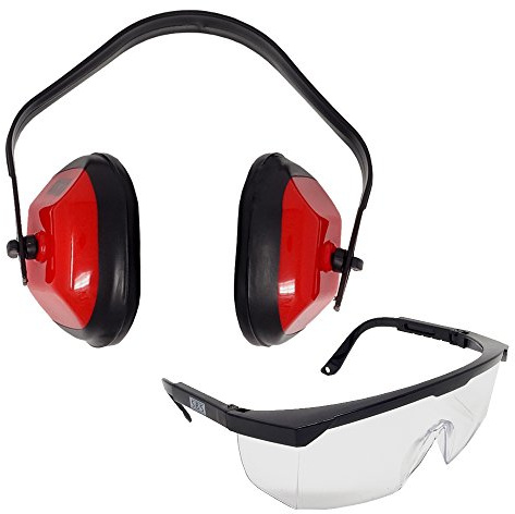 SBS Arbeitsschutz Set Gehörschutz + Schutzbrille ▬ Kapselgehörschutz Sicherheitsbrille