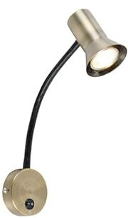 Qazqa - Modern Wandleuchte Bronze mit Flexarm - Karin flex I Wohnzimmer I Schlafzimmer - Stahl Länglich - LED geeignet GU10