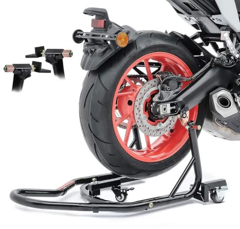 ConStands Mover II Universal - Motorrad Montageständer für Buell 1125 CR Schwarz Hinten Rangierhilfe Hinterrad-Ständer Heber