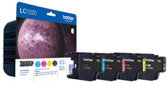 Brother LC-1220VALBP Tintenpatrone 4 Stück Original Schwarz, Cyan, Magenta, YEL