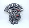 GK Sons of Anarchy Totenkopf Biker Jacke Aufnäher - 1 Stück - Skull - Embroidered Patch - Aufbügler