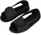 Femme Diabétiques Chaussure Réglable Orthopédique Sandales Bout Ouvert Large Fermeture Scratch pour Personne Âgée Pieds Gonflés Arthrite Oedème Swollen Pantoufle Intérieur Extérieur,40, Noire /Gris
