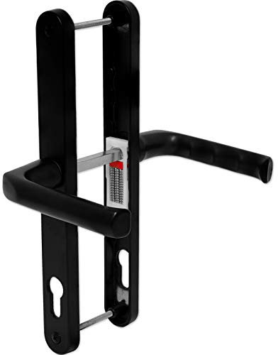 uPVC Door Handle Hoppe London 92PZ 240mm Sprung Double Glazing Pair Black