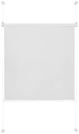ondeco Tageslicht-Rollo ohne Bohren, Klemmrollo für Fenster und Türen, Klemmfix Sichtschutz, Sonnenschutz Fenster innen Alternative Plissee Weiß 90x210 cm