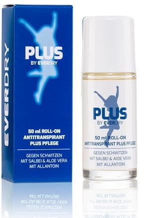 EVERDRY Antitranspirant Body PLUS Pflege Roll-On | für Männer und Frauen | schweißhemmend und pflegend | 50ml | ohne Alkohol, Parfüm-, Farb- und Konservierungsstoffen