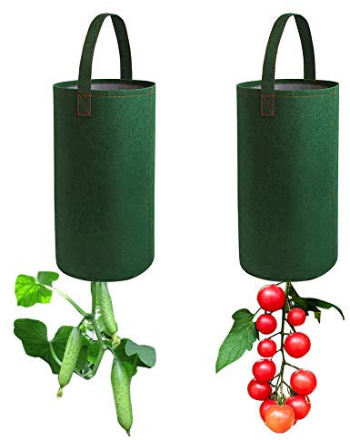 Surenhap Felt Hanging Planter, 22*38cm, for Indoor/Outdoor, 2 Pieces, Breathable, Tomato Planter Bag