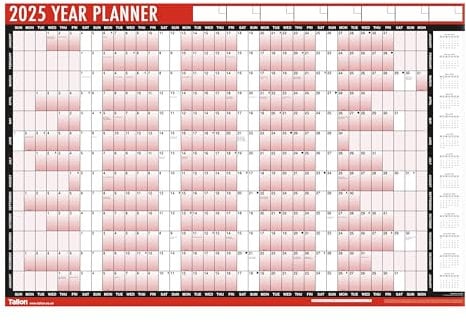 2026 Wall Planner Calendar – A1 Large 85cm x 58cm Laminated Year Planner with Stickers & Dry Wipe Pen – Reusable Annual Wall Chart for Office, Home, School