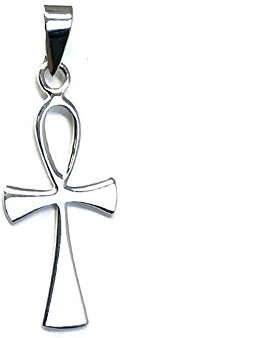 Strictly Gifts Pendentif en argent sterling 925 avec pendentif croix égyptienne Ankh La clé de la vie pour homme ou femme avec boîte cadeau, Argent sterling