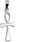 Strictly Gifts Colgante de cruz egipcia Ankh Eternity de plata de ley 925 con caja de regalo, Plata de ley