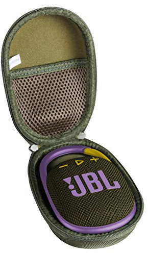 Hard Travel Case for JBL Clip5/ JBL Clip 4 - Bluetooth Portable Speaker by Hermitshell (Green)