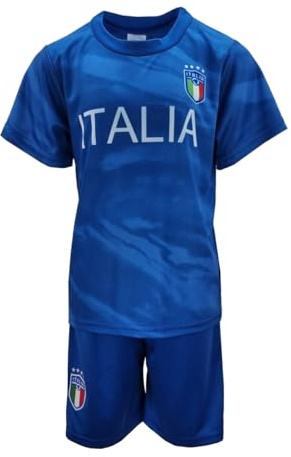 Personalisiertes Fußball Fan Set Italia, Italien, Trikot + Shorts, in Blau, Gr. 152, JS201.14