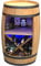 weeco Holzfass Schrank LED RGB - Weinregal Getränkeschrank - Regal für Bücher und andere Dinge Weinschrank - Fassbar Wine Rack Holzregal Deko Zimmer Modern Fass Aufbewahrungsschrank Mini Bar