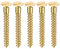 sourcing map Wood Screws M5 x 40mm Slotted Flat Head Brass Self-Tapping Screw 50 Pcs
