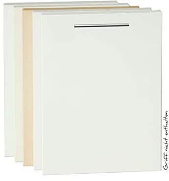 Holzgrusskarten.at Geschirrspülerfront voll-, teilintegrierte Spülmaschinen, Geschirrspülertür in Weiß Hochglanz - 594 x 665 mm, 19mm Stärke