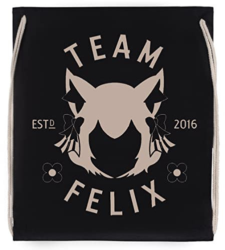 Team Felix Schwarz Turnbeutel mit Kordelzug Black Drawstring Gym Bag
