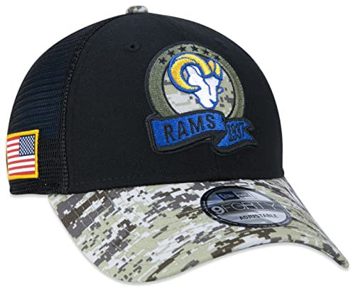 New Era Los Angeles Rams NFL Salute to Service 2022 Black 9Forty Snapback Cap - One-Size