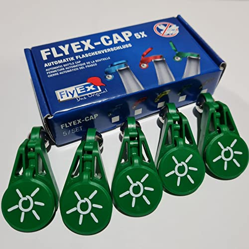 5X im Sparset Vollautomatischer Flaschenverschluss Grömitz Sonne für Bierflasche Cola Wasser Kronkorken Schraubverschluss Glasflaschen PET Billy The Clip (5X Grün)