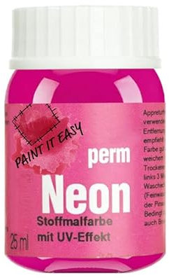 NEU PAINT IT EASY Neon-Farben/Stoffmalfarben, 25ml, Neon-Pink