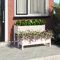 homiuse Pflanzkübel Weiß 110x84x75 cm Massivholz KieferHochbeet Blumentopf Gross PflanzküBel Groß AußEn BlumenküBel Hoch PflanzsäUle Pflanzkübel XXL