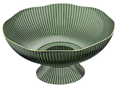 perfk Pedestal Fruit Bowl Postre Display Stand, Snacks Fruit Basket Bowl para Comedor Cocina Hogar Encimera Decoración, Verde
