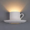 Eurekaled - Applique in Gesso Ceramico Tazza - Attacco G9 - Lampada da muro per spazi interni, camera, corridoio, soggiorno - Lampadina intercambiabile - Verniciabile - Design Moderno