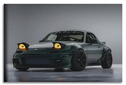 JDM Sportauto-Poster für Mazda MX-5 Miata Rennauto-Poster, dekoratives Gemälde, Leinwand, Wandposter und Kunstbild, modernes Familien-Schlafzimmer, Dekor-Poster, 40 x 60 cm
