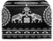 STUOARTE Mandala Elephant Toaster Cover,2 Slice Toaster Appliance Dust Cover,Boho Mandala Tribal Kitchen Small Appliance Covers for Most Standard Long Slot Toasters, Black