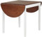 HOMCOM Mesa de Cocina Plegable de Madera Mesa de Comedor Plegable Ovalada con Hojas Abatibles para 4-6 Personas Carga 50 kg para Espacio Pequeño 140x70x75 cm Marrón