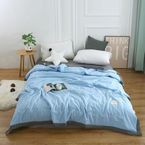 KYKHT Sommerdecke 2 in 1 doppelseitig, Kühldecke mit Kühlfasern vierjahreszeiten Bettdecke atmungsaktiv, weiche Steppdecke für Menschen Kühlende Bettwäsche, 200x230cm