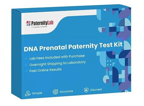PaternityLab DNA Prenatal Test - Lab Fees & Shipping Included - Results in 5-7 Business Days - Collection Kit for Mother & Alleged Father
