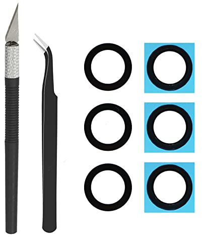 Cemobile Rear Back Camera Lens Glass Replacement for Samsung Galaxy S22 & S22 Plus 5G (All Carriers) with Pre-Installed Adhesive, Anti-Static Tweezers, Precision Knife Repair Tool Kit