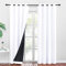 PONY DANCE Gardinen Weiss Blickdicht Ösenschal 2er Set H 240 x B 140 cm Lichtundurchlässige Vorhänge mit Ösen Verdunklungsvorhänge für Schlafzimmer Schwerer Vorhang Hitzeschutz Thermogardine