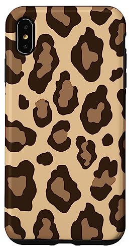 Hülle für iPhone XS Max Leo Print Design Beige Braun Raubtier