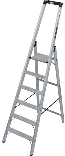 KRAUSE | Schwerlast-Stehleiter | einseitig begehbar | bis 225 kg | 6 Stufen inkl Plattform