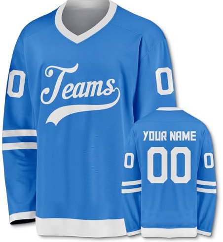 Generic Personalisierte Hockey Trikots Druck- und Färbestickerei Personalisierte Namen Nummer für Herren Damen Junge Sport Geschenke